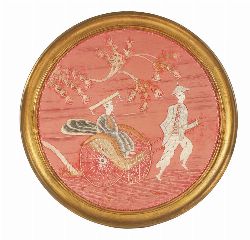 MID-20TH-CENTURY CHINESE SILK EMBROIDERED PANEL