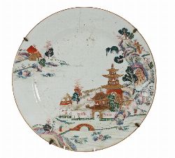 18TH-CENTURY CHINESE POLYCHROME CHARGER