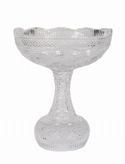 LARGE WATERFORD CRYSTAL PEDESTAL BOWL