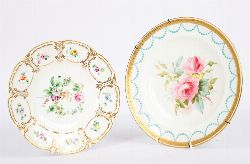 TWO CONTINENTAL PORCELAIN PLATES