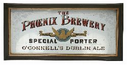 PUB ADVERTISING MIRROR, PHOENIX BREWERY, O’CONNELL’S ALE, DUBLIN