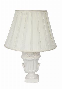 ITALIAN CAPODIMONTE BLANC-DE-CHINE URN-STEMMED TABLE LAMP