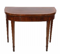 GEORGE III MAHOGANY AND INLAID GAMES TABLE