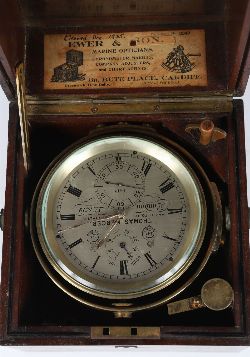 MAHOGANY AND BRASS-BOUND MARINE CHRONOMETER BY THOMAS MERCER, LONDON, NO. 8312
