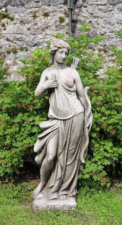 MOULDED STONE CLASSICAL FIGURE OF DIANA