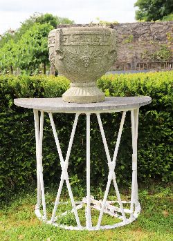VICTORIAN CAST IRON TURNSTILE WITH GRANITE TOPS