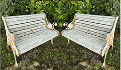 CAST IRON AND TIMBER GARDEN BENCH