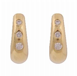 PAIR OF 18CT GOLD DIAMOND HOOP EARRINGS