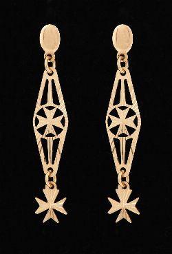 PAIR OF 18CT GOLD DROP EARRINGS
