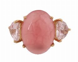 PINK QUARTZ COCKTAIL RING