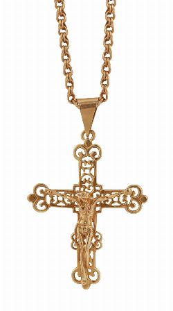 18CT GOLD CHAIN AND CRUCIFIX