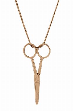14CT GOLD CHAIN AND SCISSORS PENDANT