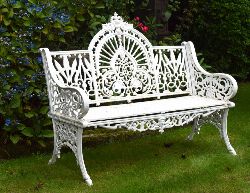 CAST-IRON ARCHED-BACK GARDEN SEAT