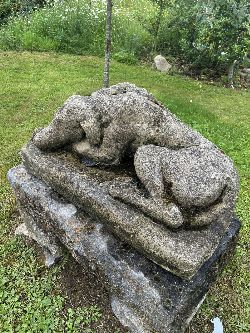 LARGE 20TH-CENTURY RECUMBENT HOUND