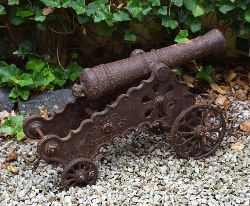 19TH-CENTURY CAST-IRON MODEL CANNON