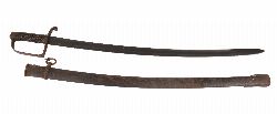 19TH CENTURY MILITARY SWORD AND SCABBARD