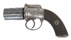 19TH CENTURY SIX-SHOT PEPPERBOX PISTOL