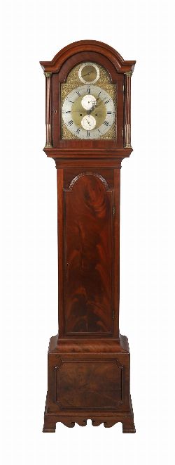 GEORGE III MAHOGANY LONGCASE CLOCK, SAMUEL CLEGHORN, LONDON