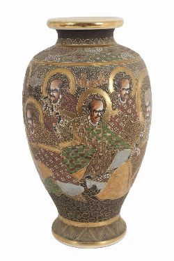 LARGE JAPANESE SATSUMA VASE