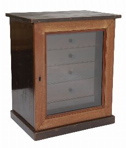 19TH-CENTURY MAHOGANY COLLECTOR'S CABINET OF BIRD EGGS