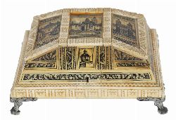 19TH-CENTURY INDIAN GOANESE CARVED IVORY CASKET