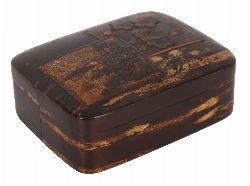 JAPANESE LACQUER BOX AND COVER