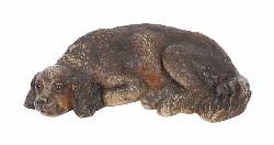 19TH-CENTURY CERAMIC MODEL OF A SPANIEL