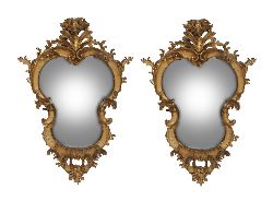 PAIR OF LATE EIGHTEENTH-CENTURY CARVED GILTWOOD PIER MIRRORS