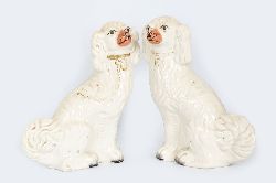 PAIR OF STAFFORDSHIRE DOGS
