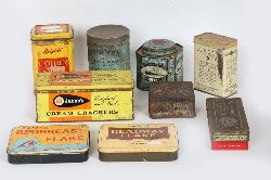 COLLECTION OF ORIGINAL ADVERTISING TIN BOXES