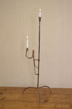 18TH-CENTURY IRON STANDARD LAMP