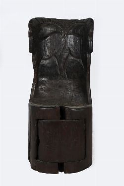 19TH-CENTURY DUG-OUT LAMBING CHAIR