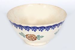 LARGE 19TH-CENTURY SPONGEWARE BOWL