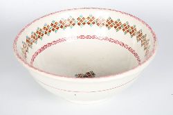 LARGE 19TH-CENTURY SPONGEWARE DAIRY BOWL