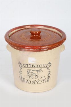 19TH-CENTURY BUTTERCUP DAIRY BOWL AND COVER