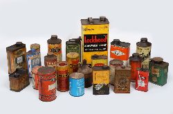 VINTAGE OIL AND LUBRICANT TINS AND CANS
