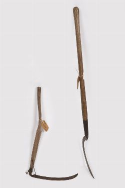 TWO ANTIQUE SCYTHES