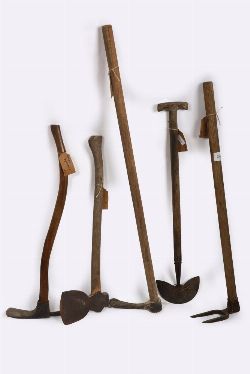 COLLECTION OF 5 ANTIQUE IMPLEMENTS
