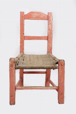 19TH-CENTURY STAINED PINE SUGÃN CHAIR