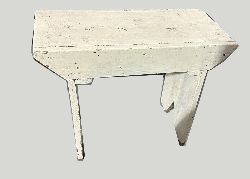 19TH-CENTURY PAINTED PINE LOW STOOL