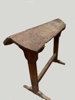 VINTAGE PITCH PINE SADDLE HOLDER