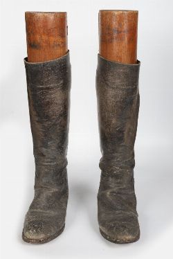 PAIR OF ANTIQUE LEATHER RIDING BOOTS