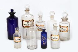 COLLECTION OF VICTORIAN APOTHECARY JARS