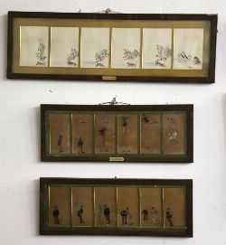 FRENCH SCHOOL (LATE 19TH CENTURY)

SERIES OF FOUR SEQUENTIAL NARRATIVE WORKS: AU BEAU MOLLET, ROMÃ‰O ET JULIETTE (X2), PARTIE DE PÃŠCHE