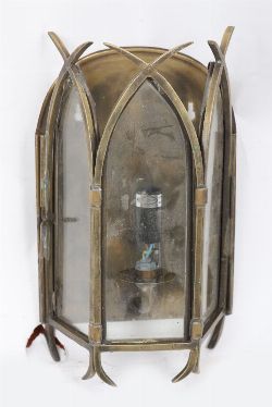 BRASS ARCHITECTURAL SCROLL WALL LIGHT