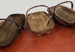 3 LARGE WOODEN TRUGS