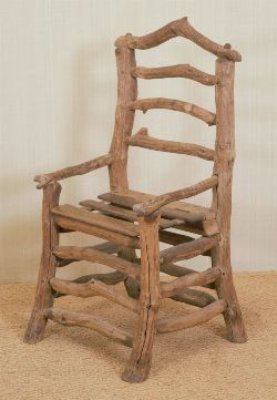 UNUSUAL 19TH-CENTURY DRIFTWOOD ARMCHAIR