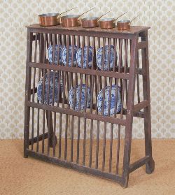 GEORGIAN PINE FLOOR STANDING PLATE RACK