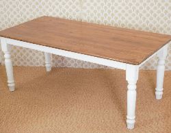 19TH-CENTURY PINE FARMHOUSE KITCHEN TABLE