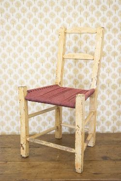 19TH-CENTURY SCUMBLE PINE SUGAN CHAIR